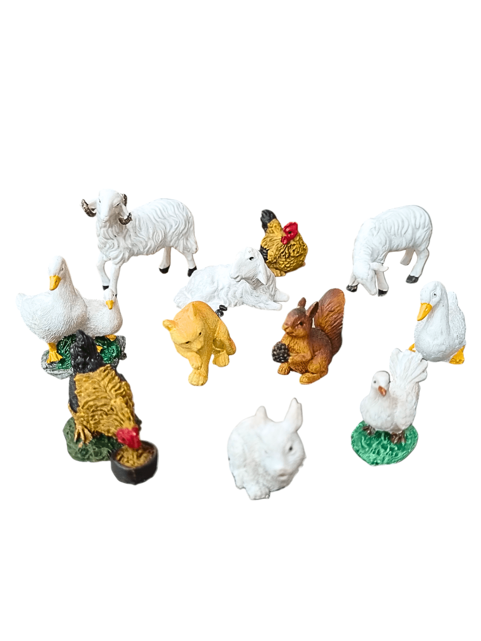 Animais para Presépio 11 peças Santini 5 cm em Resina-TerraCotta Arte Sacra