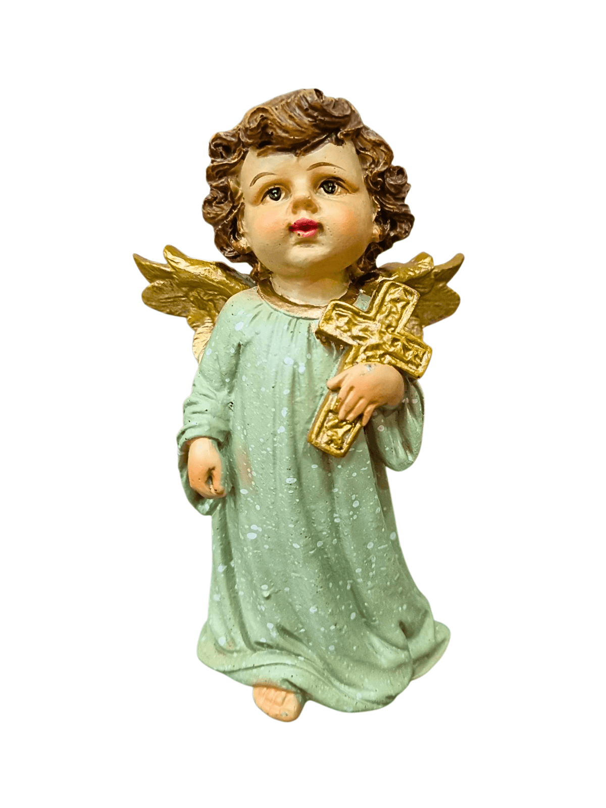 Anjo com Cruz em Resina 13 cm-TerraCotta Arte Sacra
