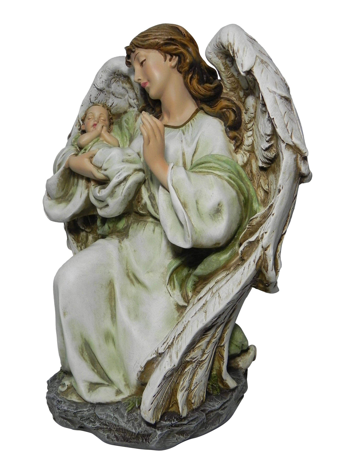 Anjo da Guarda com Bebê-TerraCotta Arte Sacra
