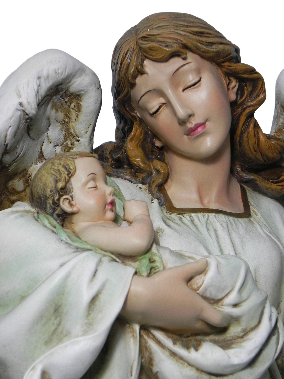 Anjo da Guarda com Bebê-TerraCotta Arte Sacra