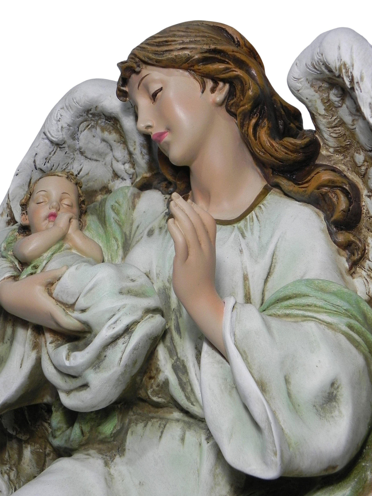 Anjo da Guarda com Bebê-TerraCotta Arte Sacra