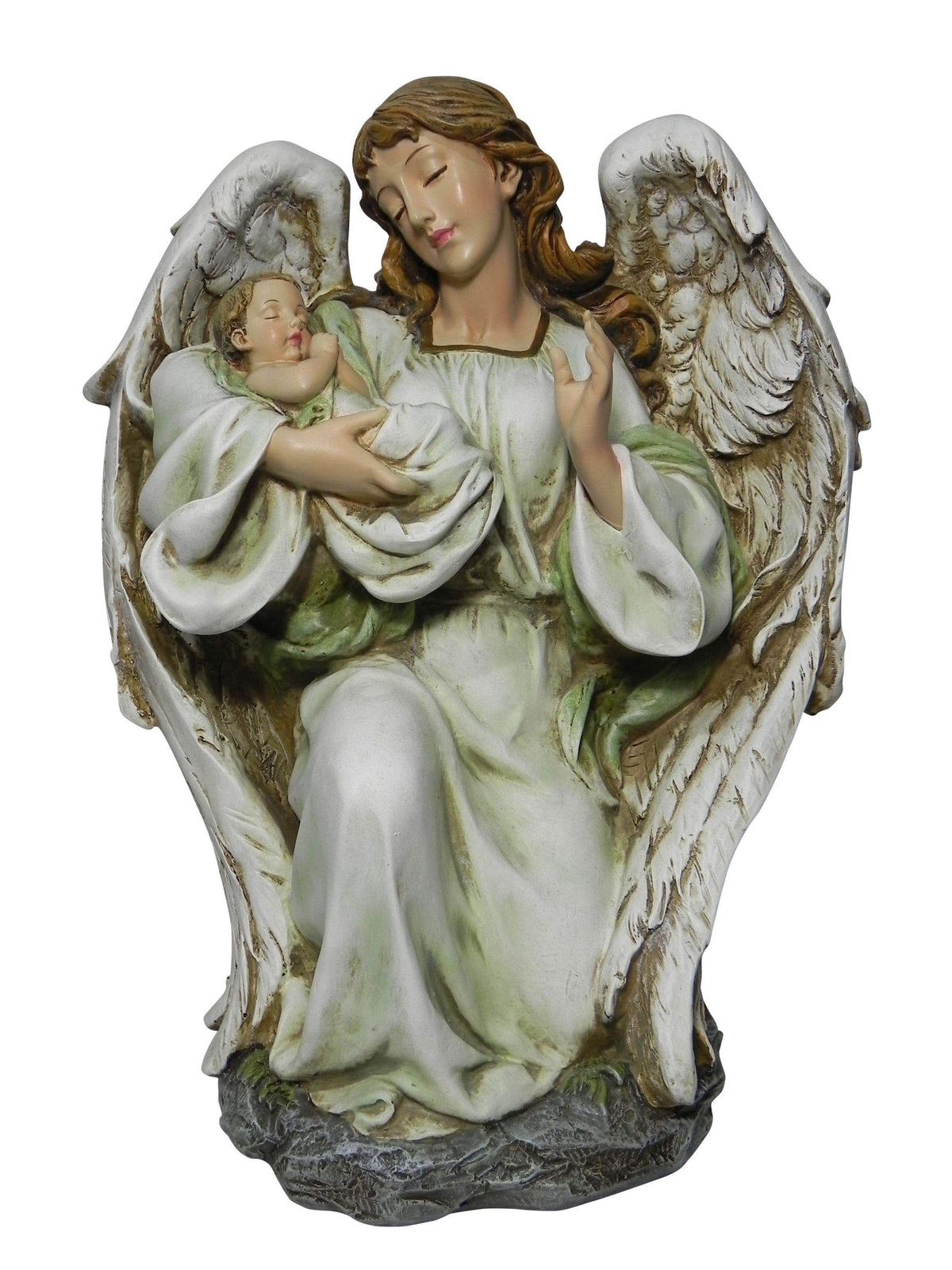 Anjo da Guarda com Bebê-TerraCotta Arte Sacra