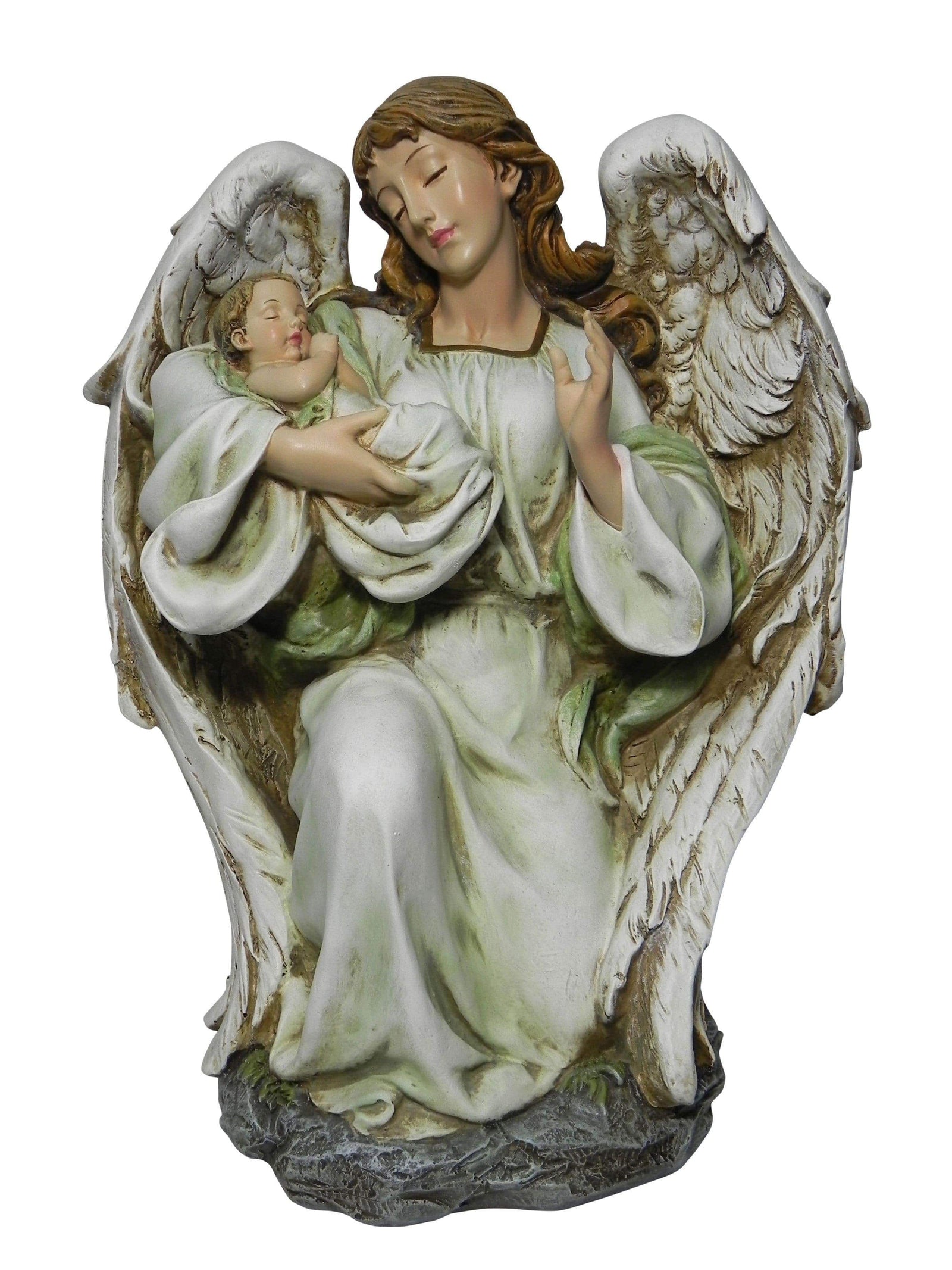 Anjo da Guarda com Bebê-TerraCotta Arte Sacra