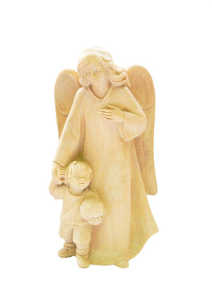 Anjo da Guarda em Madeira 11,5 cm (Para meninos)-TerraCotta Arte Sacra