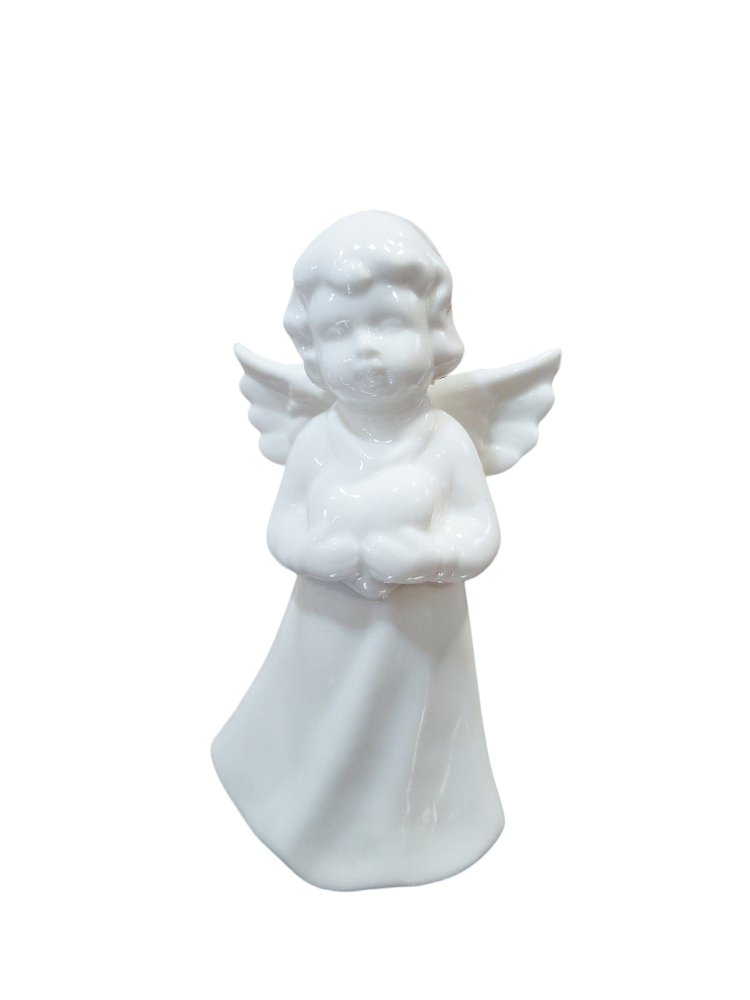 Anjo de Porcelana com Coração 12 cm-TerraCotta Arte Sacra