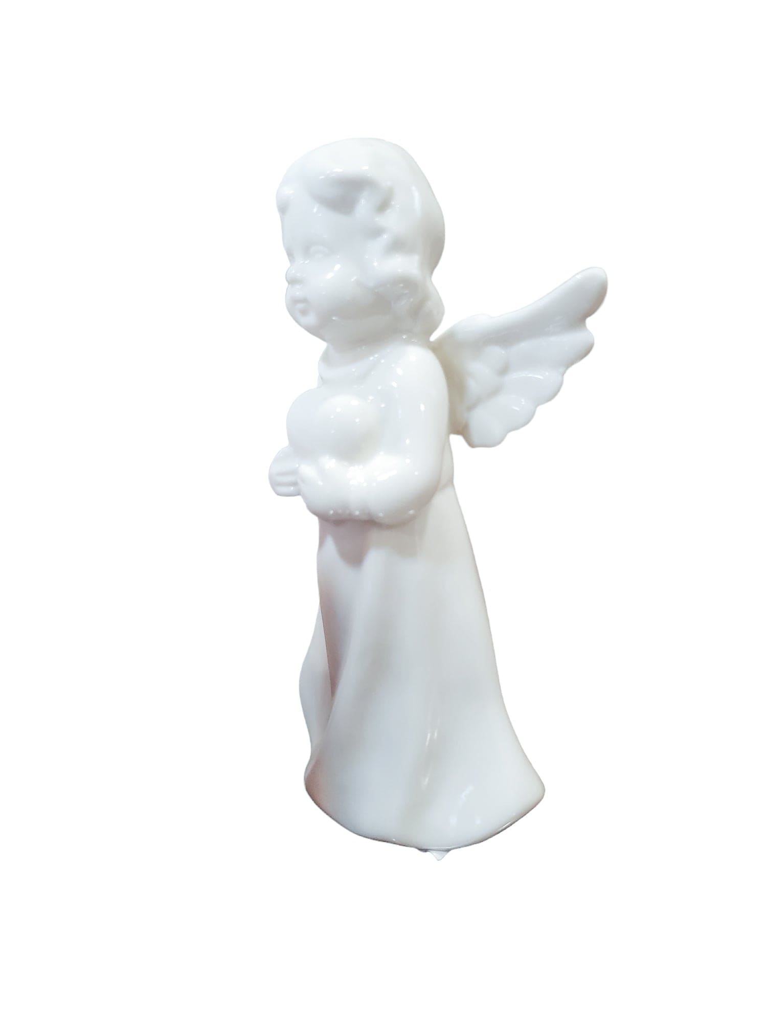 Anjo de Porcelana com Coração 15 cm-TerraCotta Arte Sacra