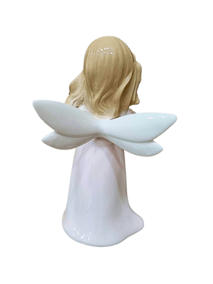 Anjo de Porcelana com Corneta 17 cm-TerraCotta Arte Sacra
