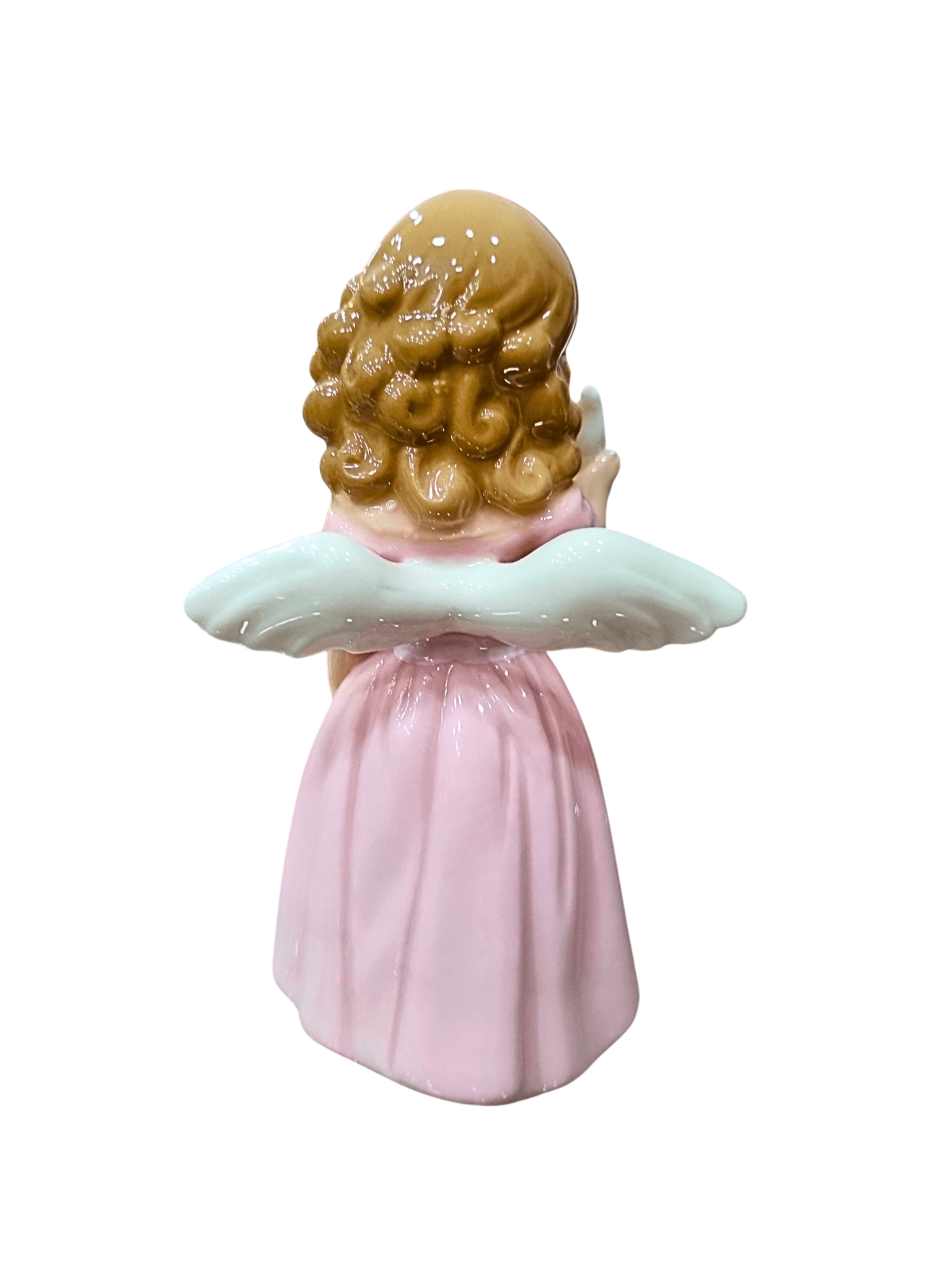 Anjo em Porcelana Menina com Pomba 12 cm-TerraCotta Arte Sacra