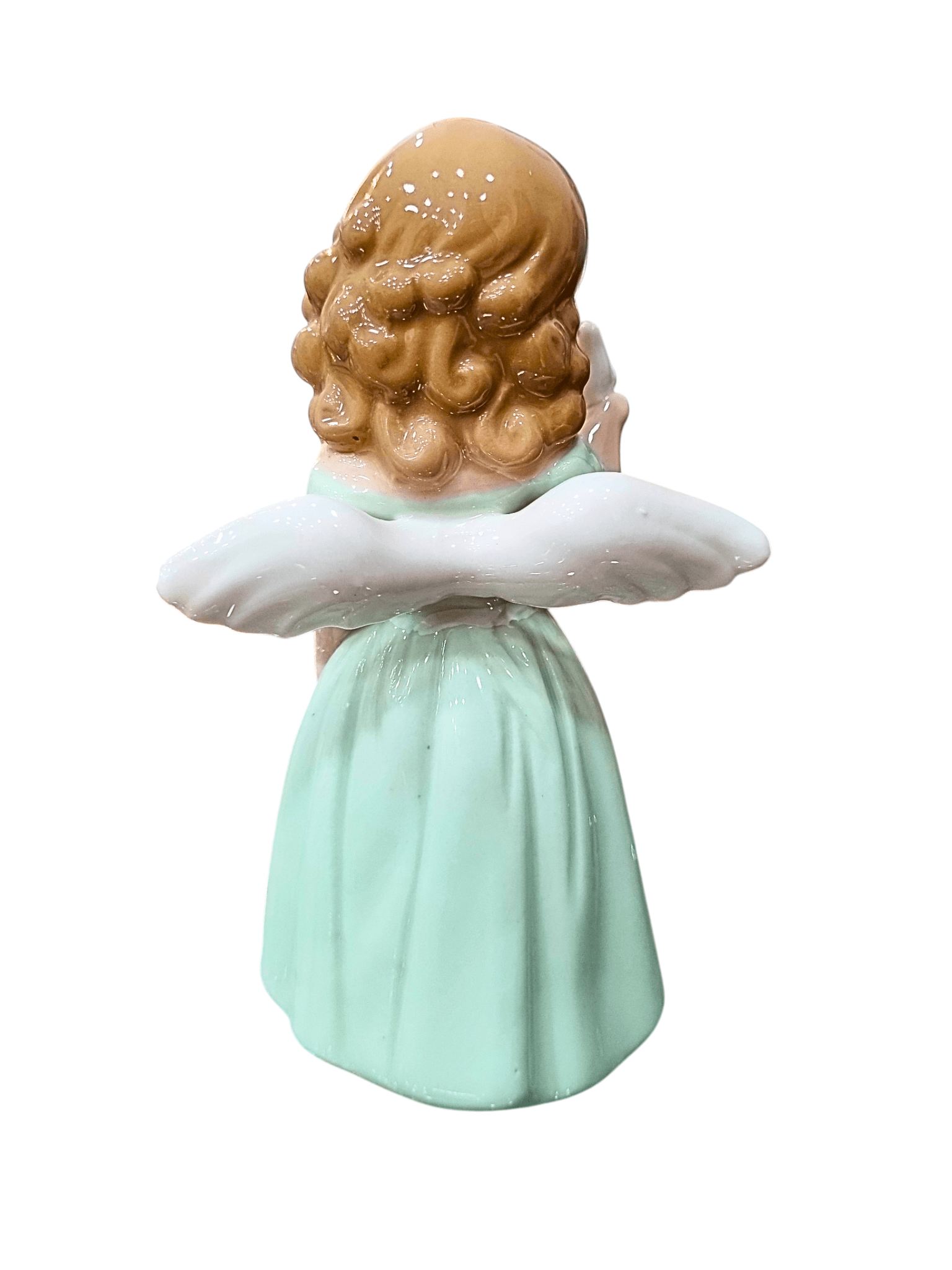 Anjo em Porcelana Menina com Pomba 12 cm-TerraCotta Arte Sacra