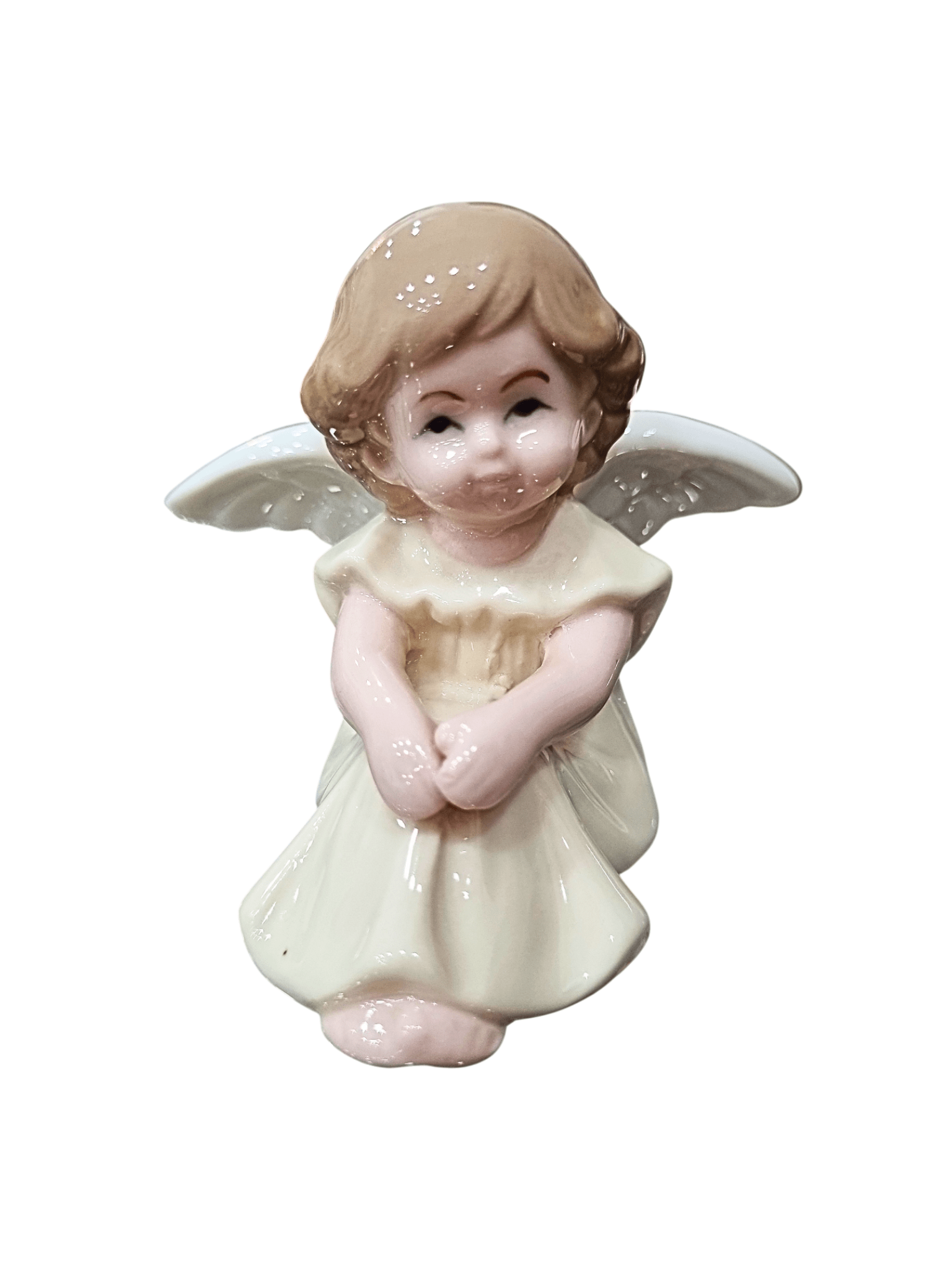 Anjo em Porcelana Sentado 6 cm-TerraCotta Arte Sacra