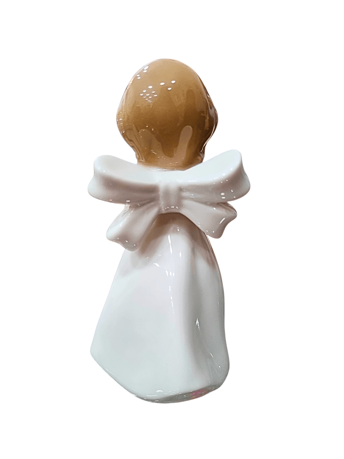 Anjo em Porcelana com Pomba Veste Branca 12 cm-TerraCotta Arte Sacra