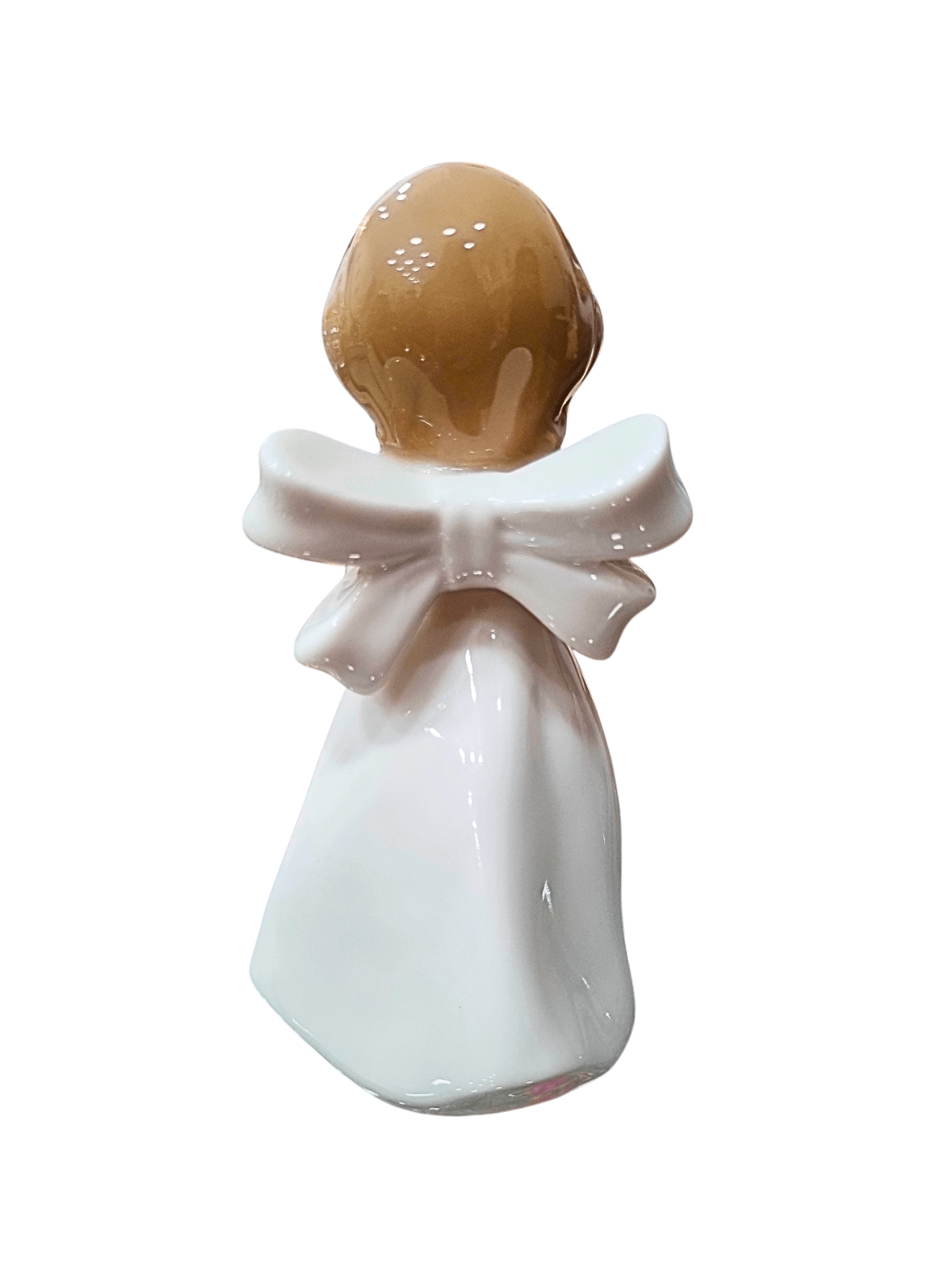 Anjo em Porcelana com Pomba Veste Branca 12 cm-TerraCotta Arte Sacra
