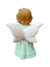 Anjo em Porcelana com Pomba Veste Verde 12 cm-TerraCotta Arte Sacra