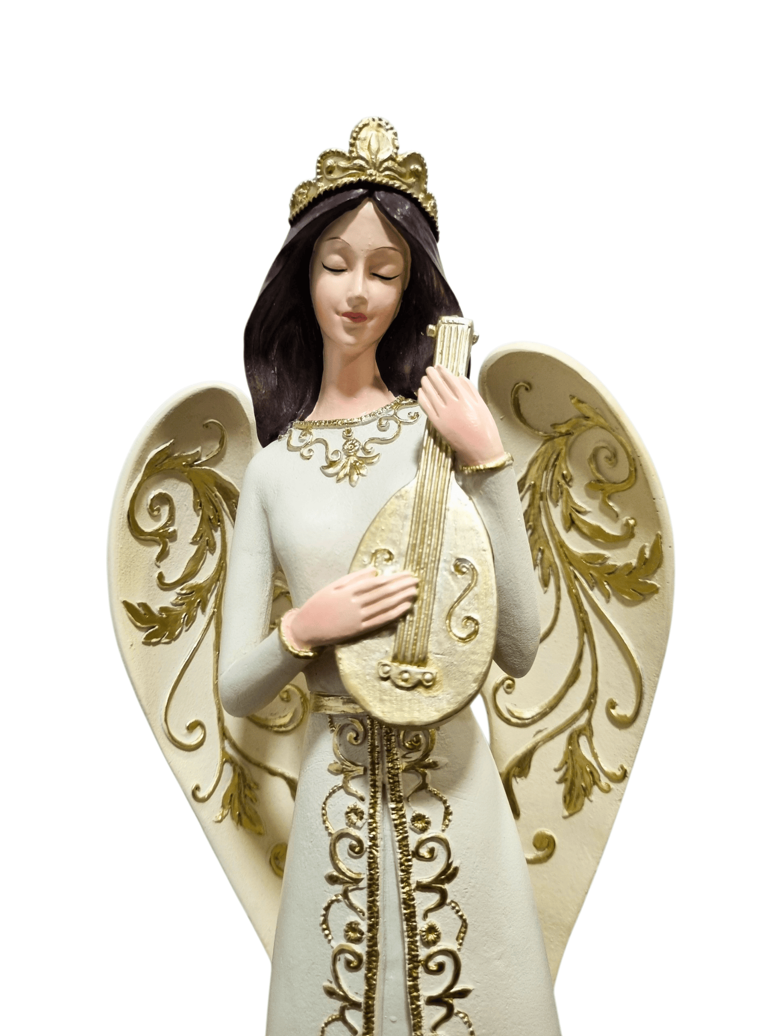 Anjo em Resina com Alaúde 36 cm-TerraCotta Arte Sacra