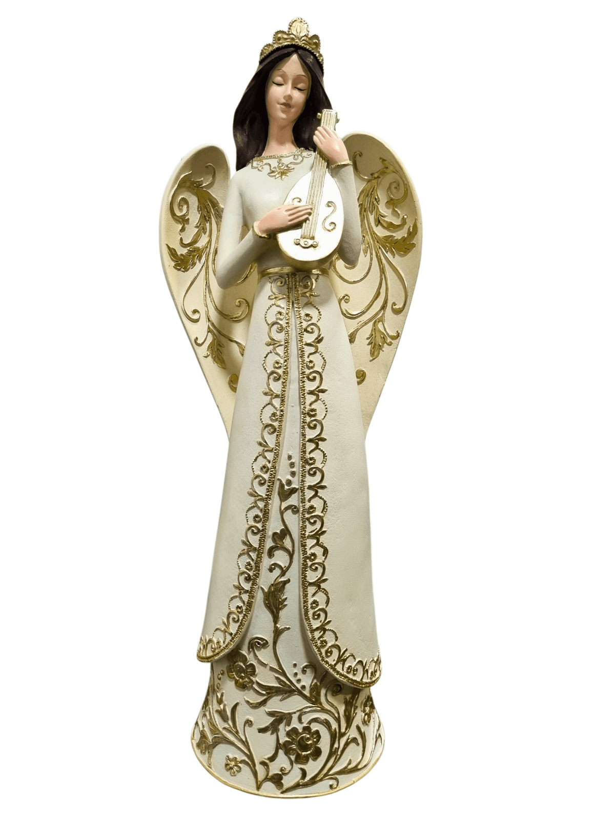 Anjo em Resina com Alaúde 36 cm-TerraCotta Arte Sacra