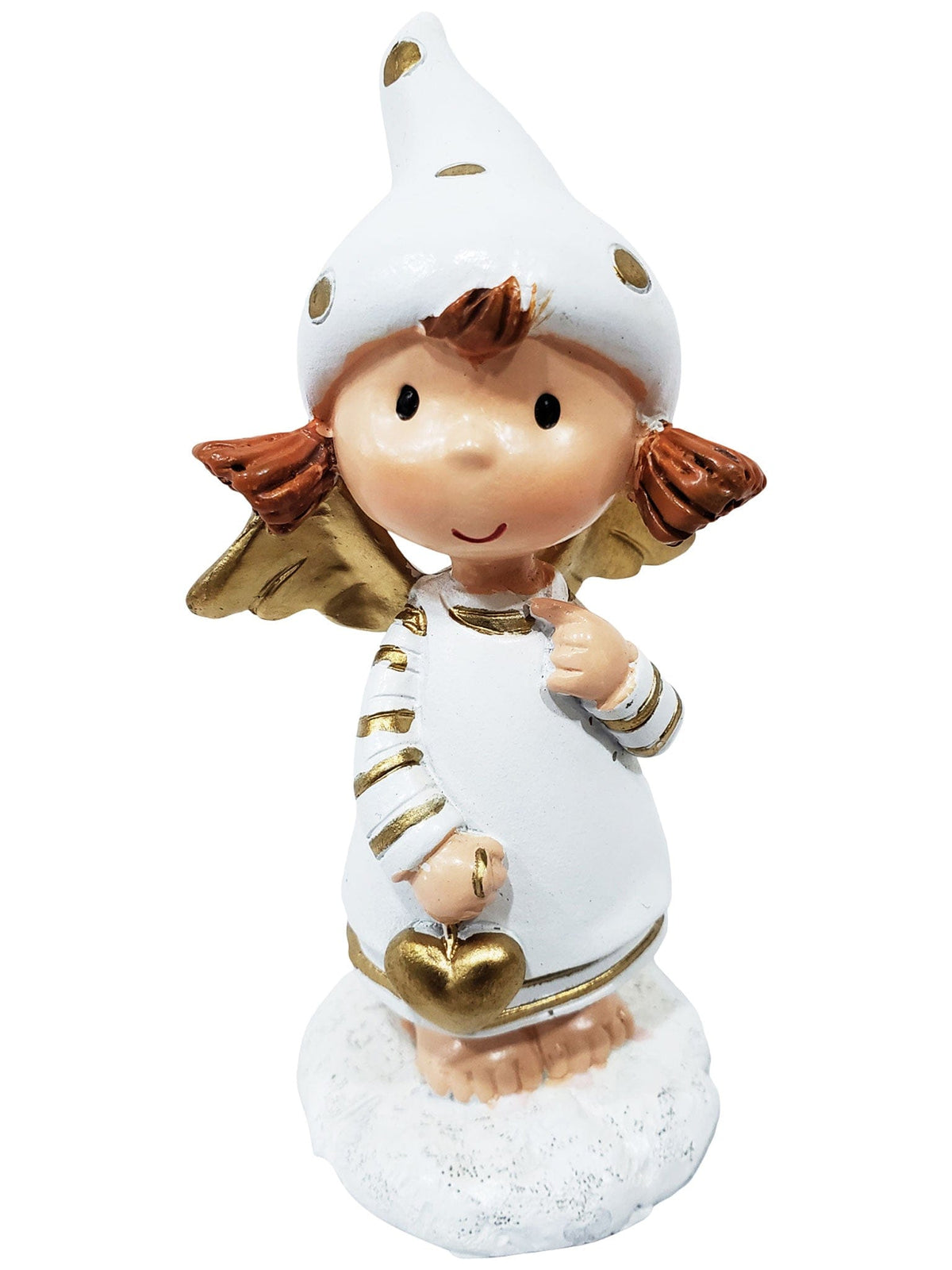 Anjo em Resina com Coração 11 cm-TerraCotta Arte Sacra