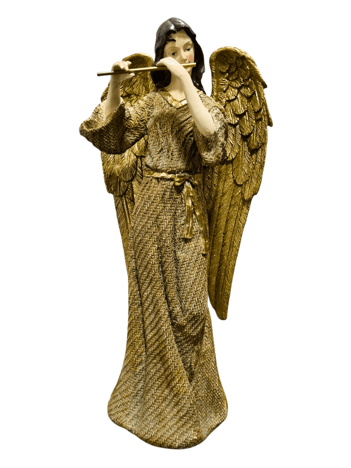 Anjo em Resina com Flauta 38 cm-TerraCotta Arte Sacra