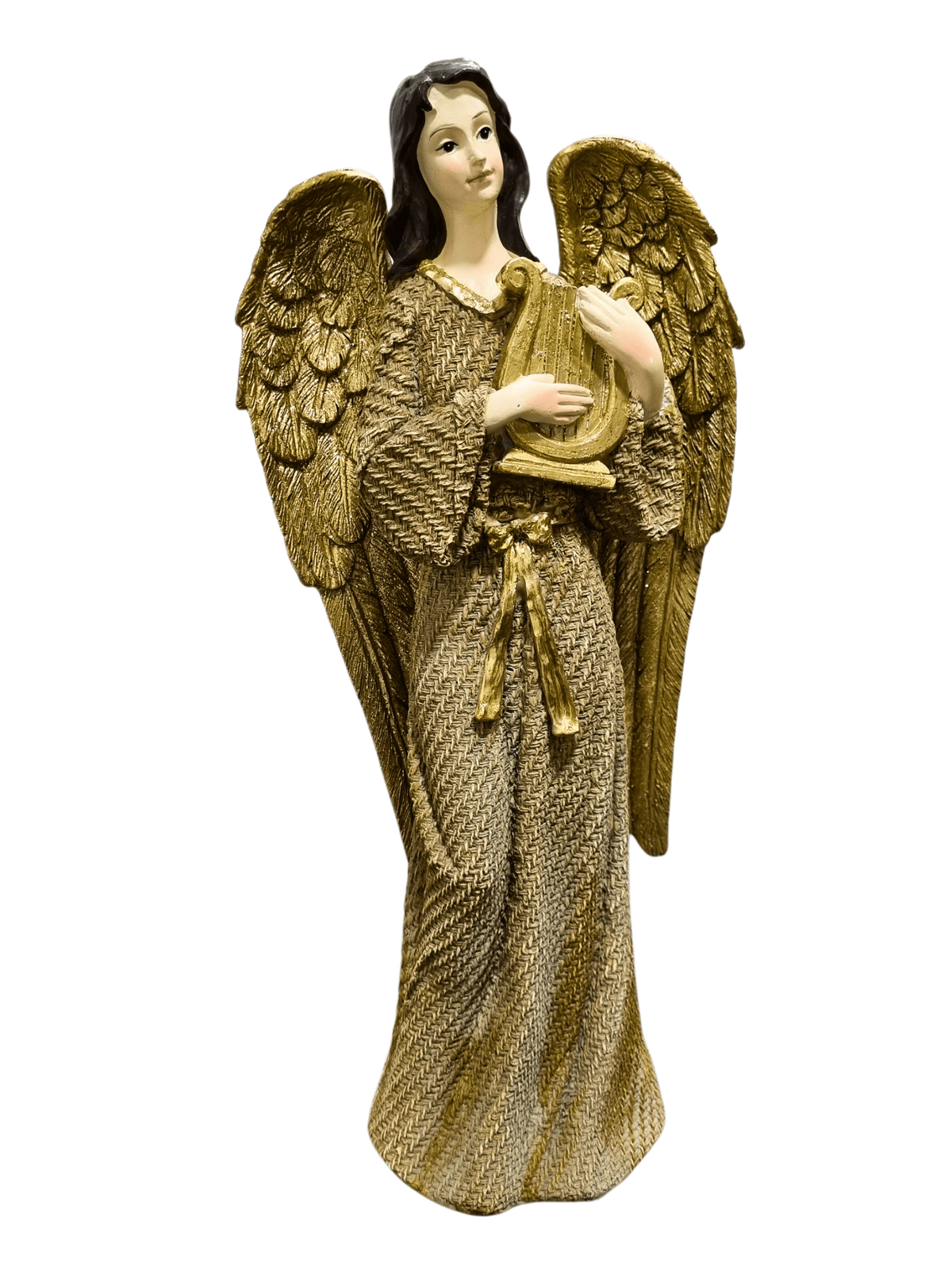Anjo em Resina com Lira 38 cm-TerraCotta Arte Sacra
