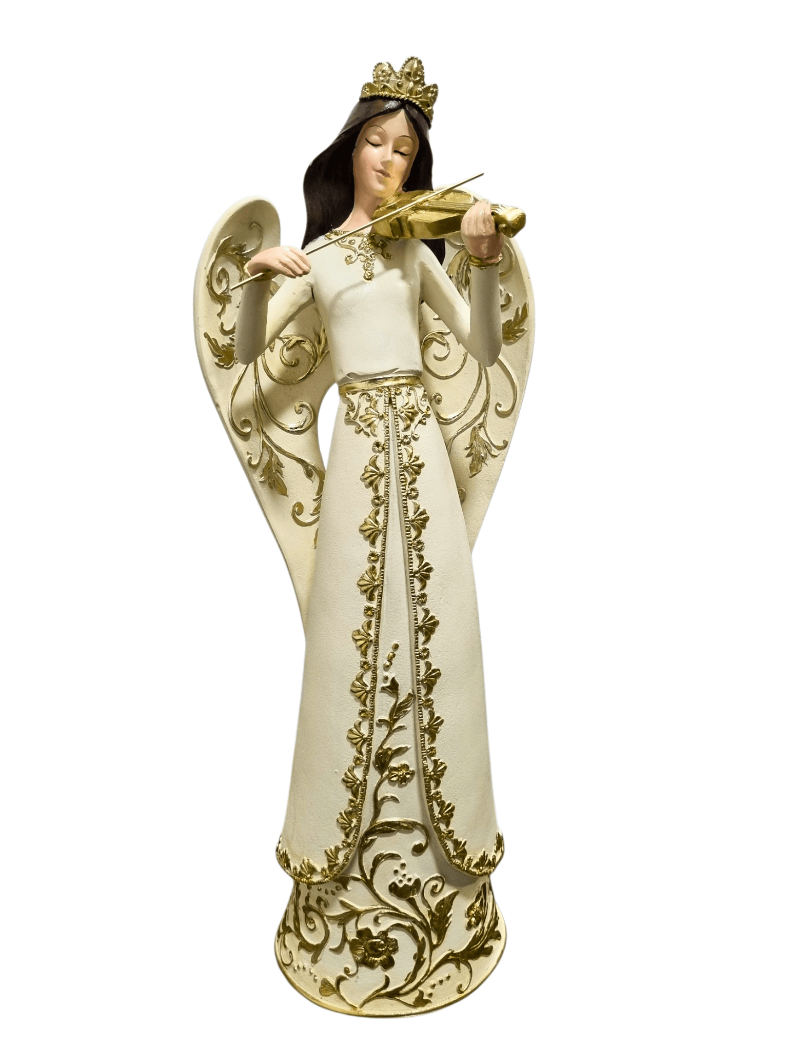 Anjo em Resina com Violino 36 cm-TerraCotta Arte Sacra