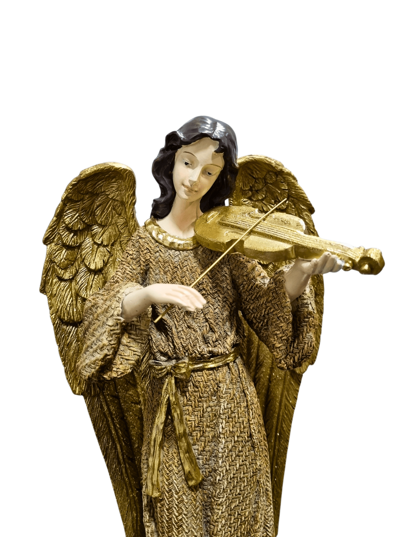 Anjo em Resina com Violino 38 cm-TerraCotta Arte Sacra