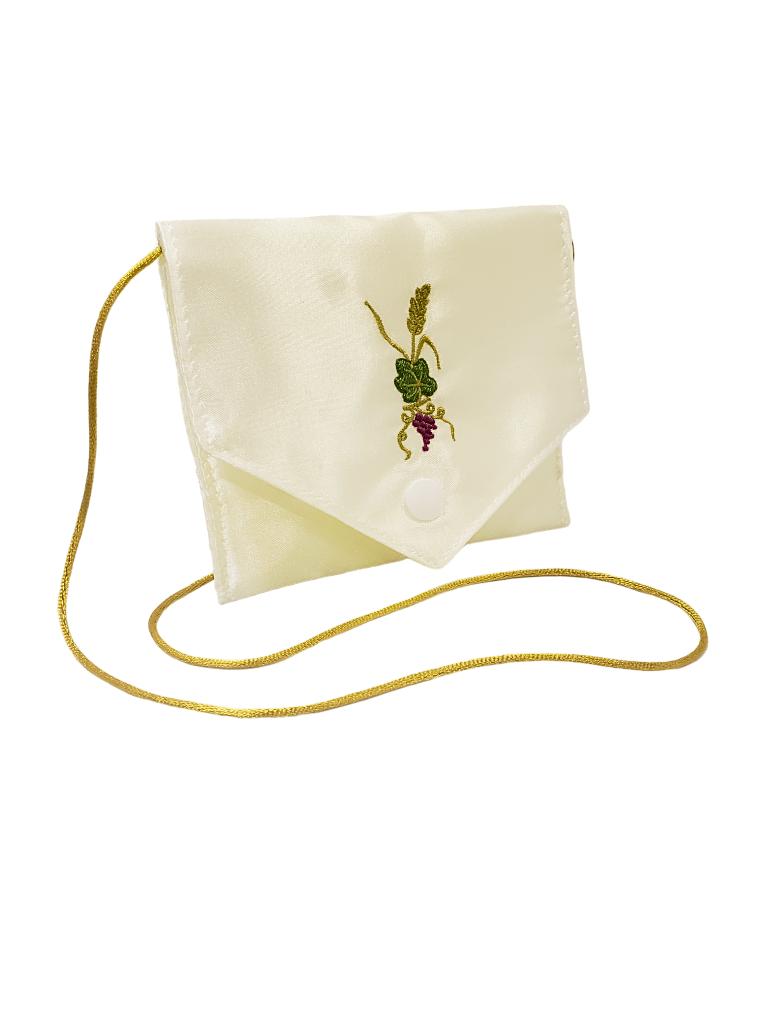 Bolsa Viática para Ministro da Eucaristia Bordado com Uvas-TerraCotta Arte Sacra