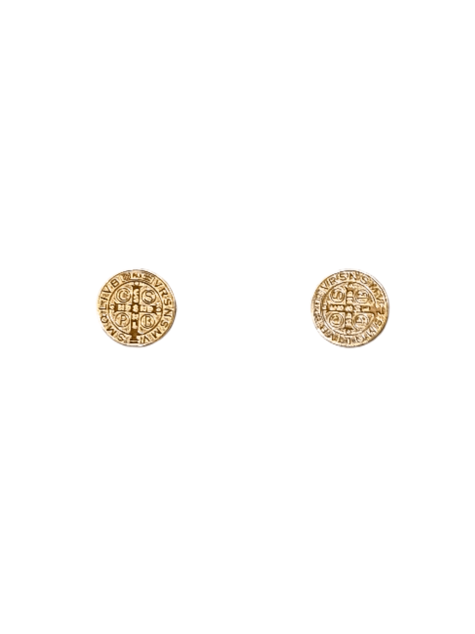 Brinco de São Bento em Prata de Lei 925 e Banho de Ouro 18 K-TerraCotta Arte Sacra
