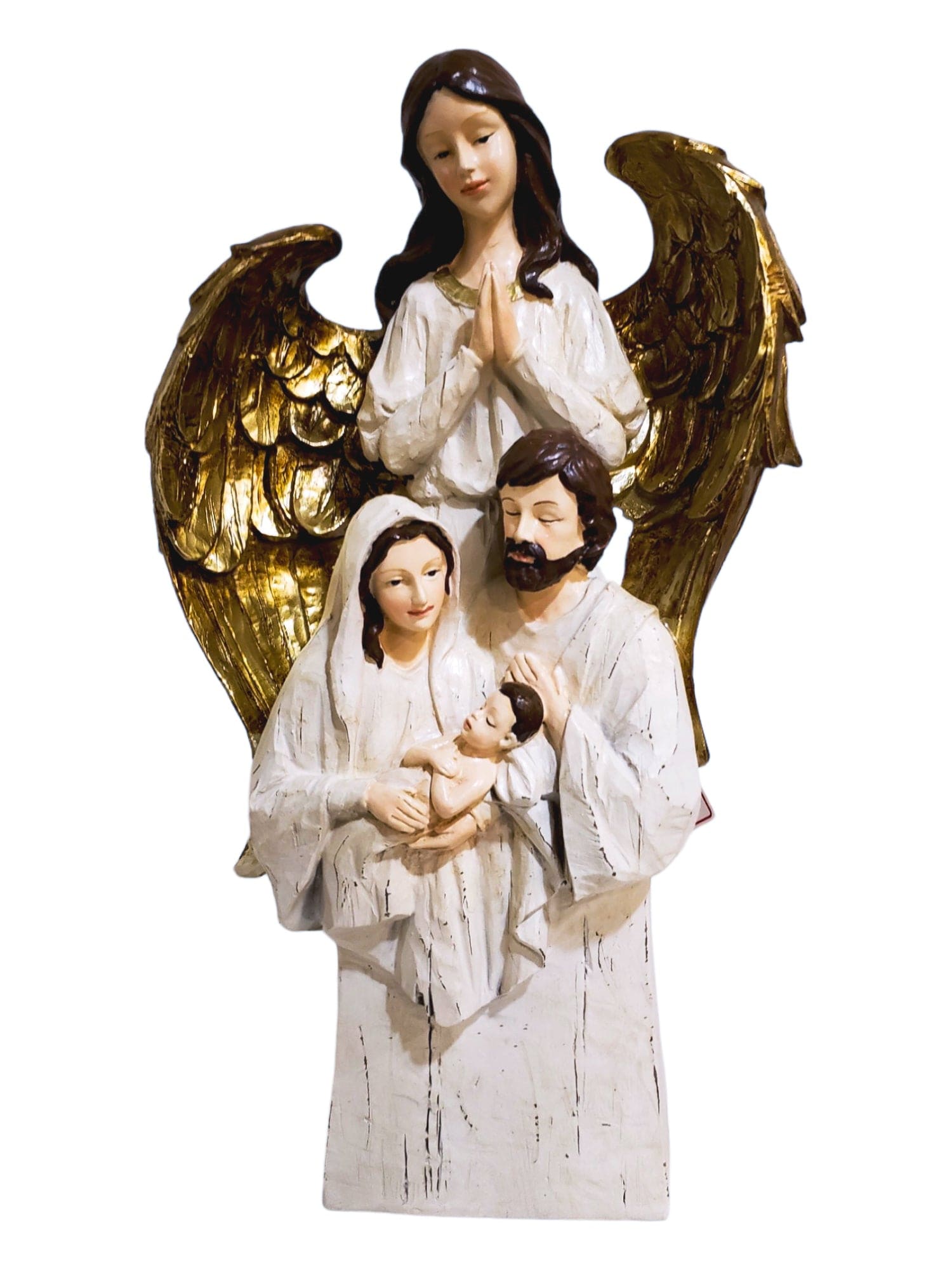 Busto da Sagrada Família Com Anjo-TerraCotta Arte Sacra