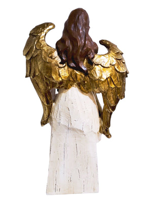 Busto da Sagrada Família Com Anjo-TerraCotta Arte Sacra