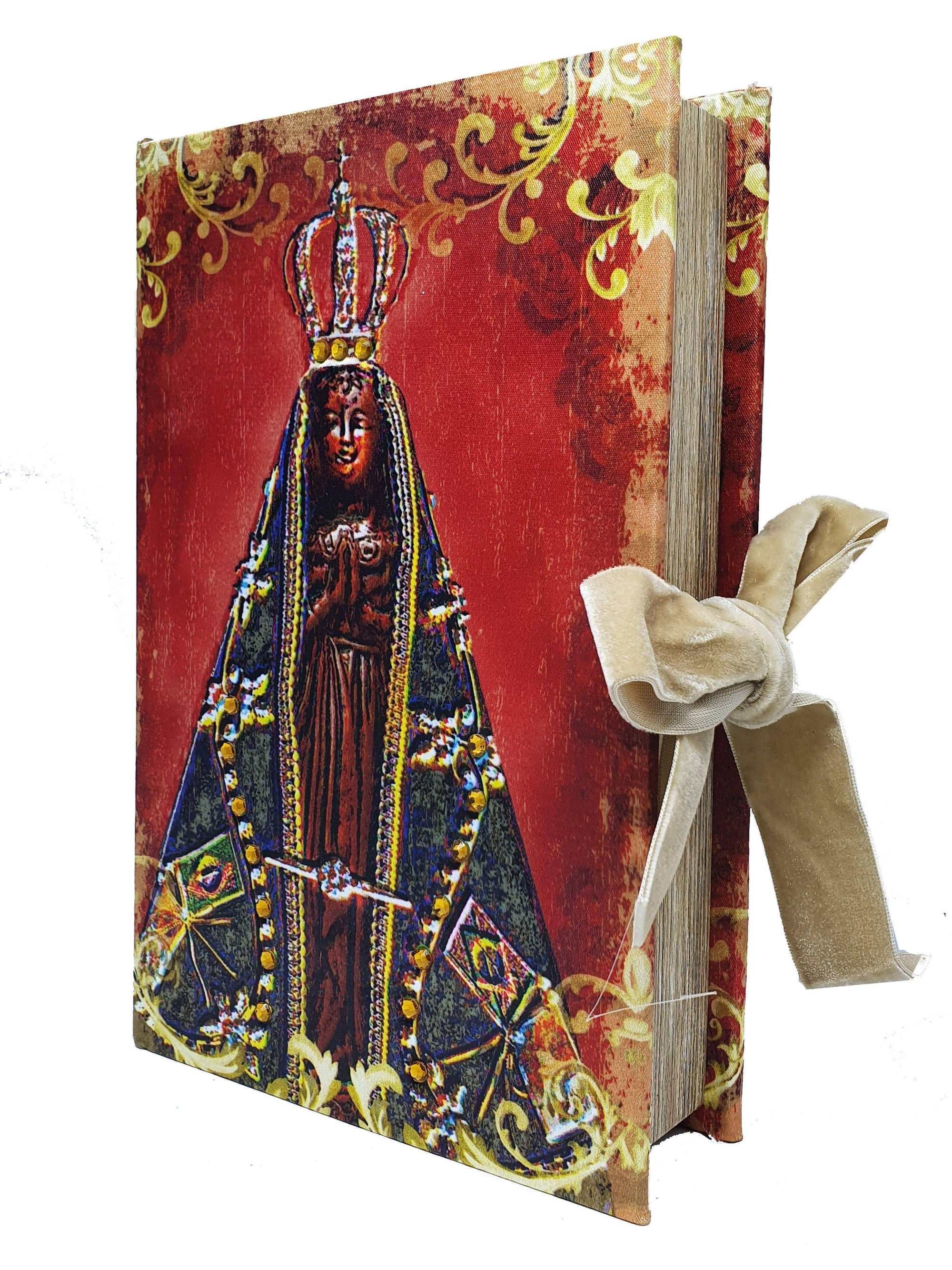 Caixa Livro Nossa Senhora Aparecida-TerraCotta Arte Sacra
