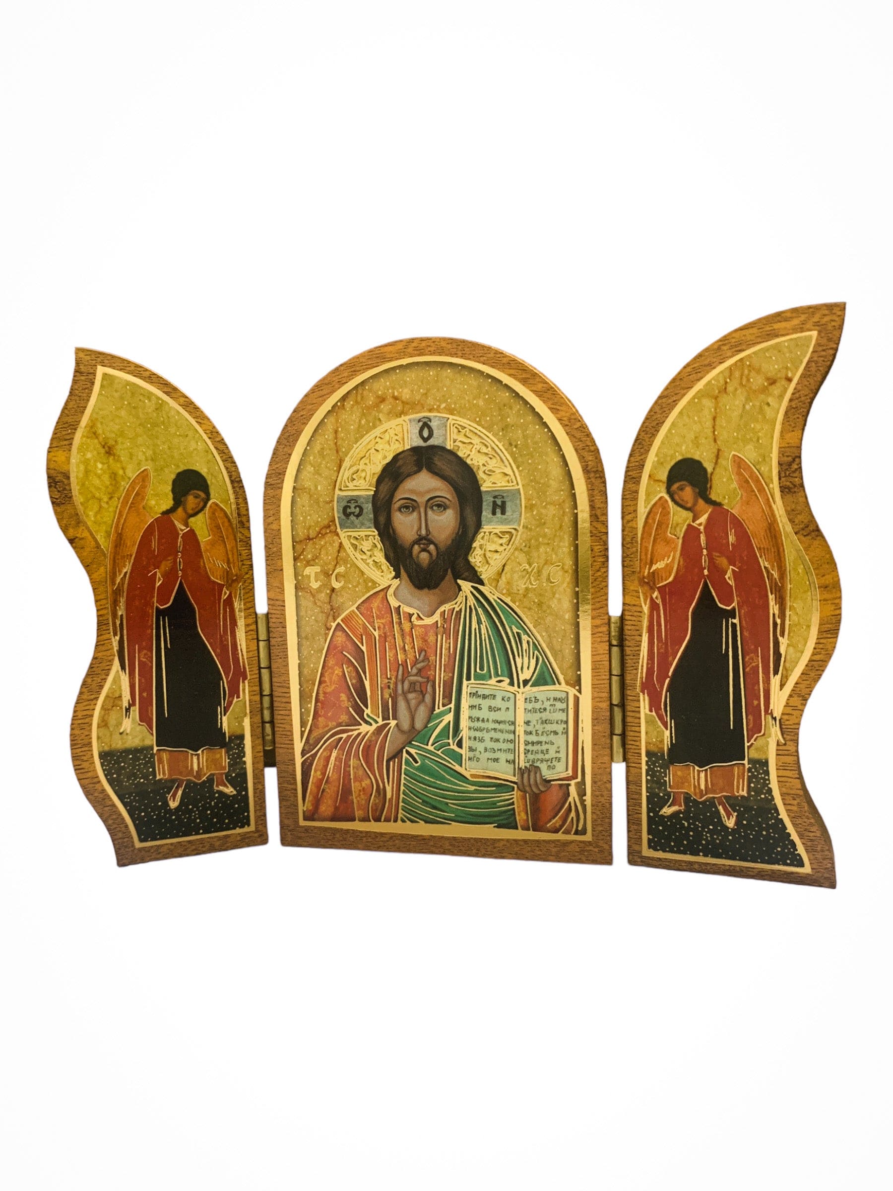 Capelinha Italiana Ícone Jesus Pantocrator-TerraCotta Arte Sacra