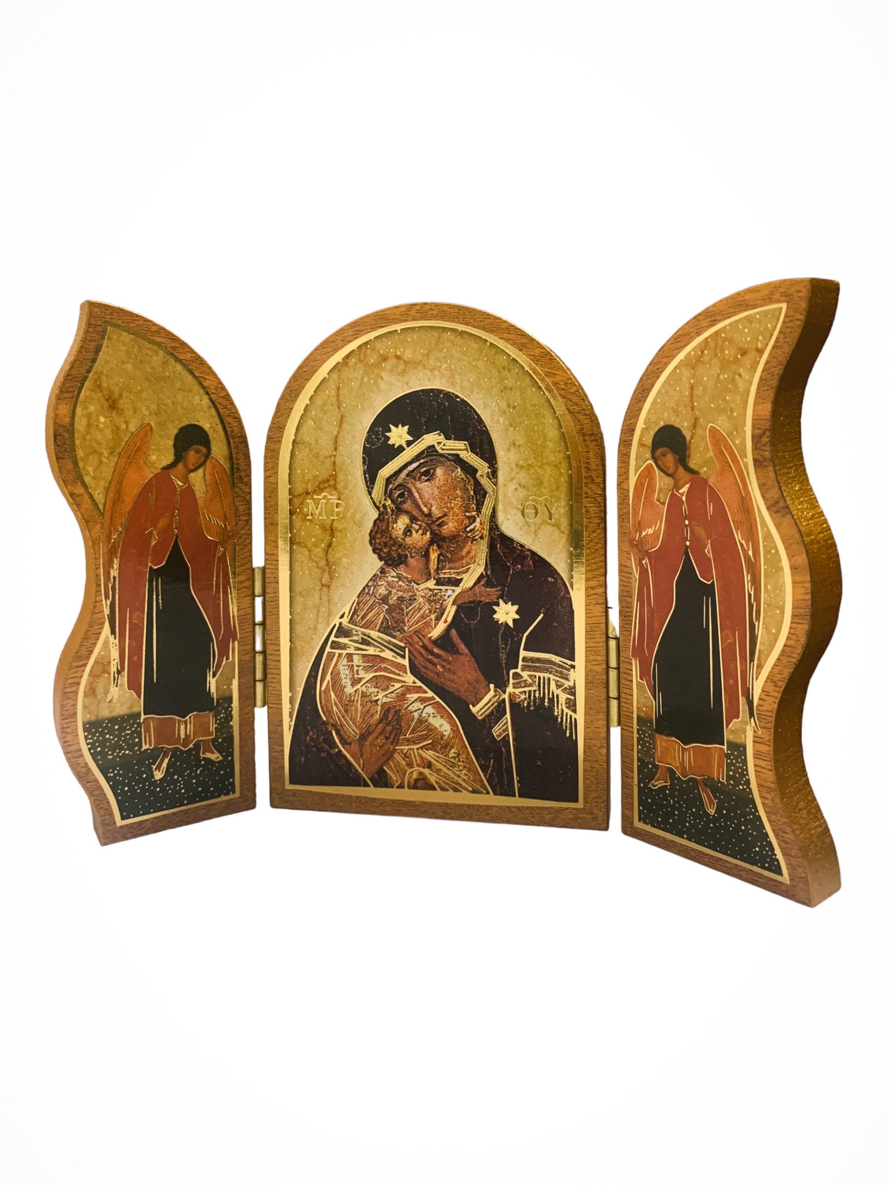 Capelinha Italiana Ícone Nossa Senhora da Ternura-TerraCotta Arte Sacra