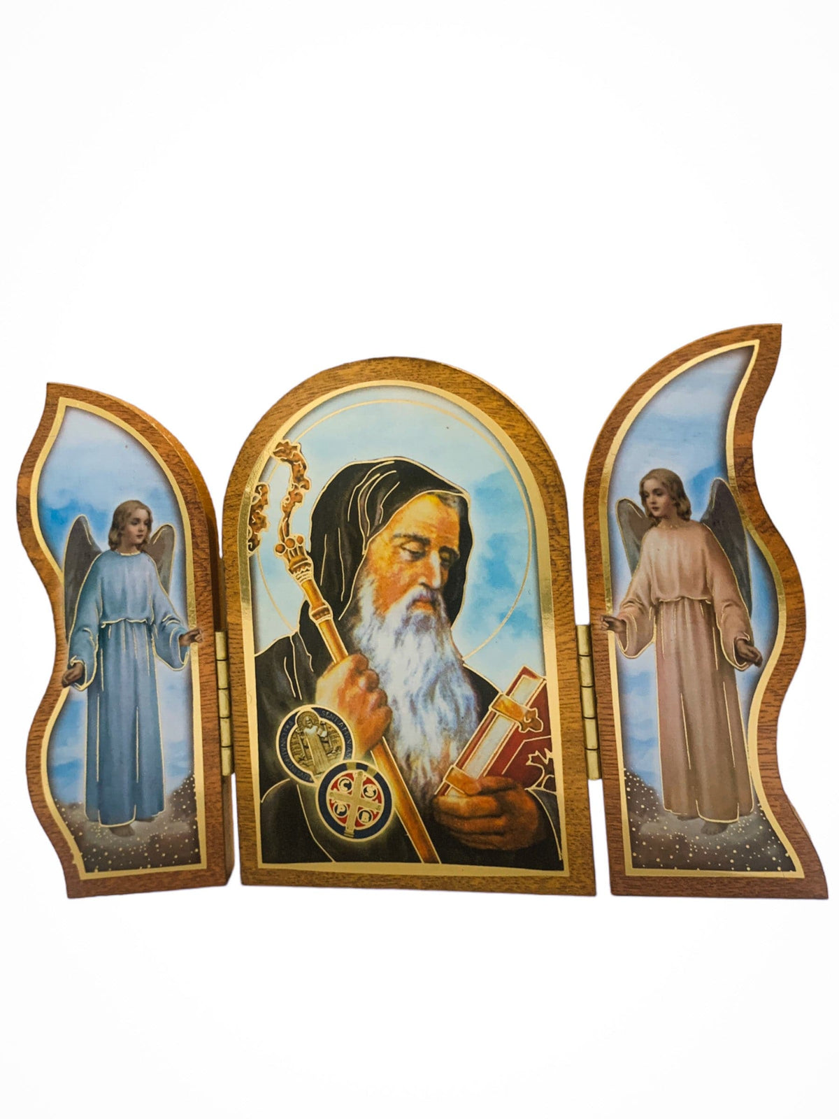 Capelinha Italiana de São Bento com Medalha-TerraCotta Arte Sacra