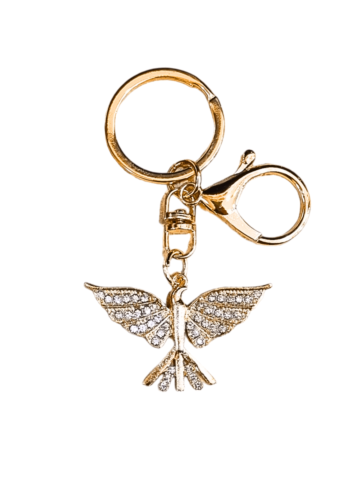 Chaveiro Dourado Espírito Santo Grande com Strass-TerraCotta Arte Sacra