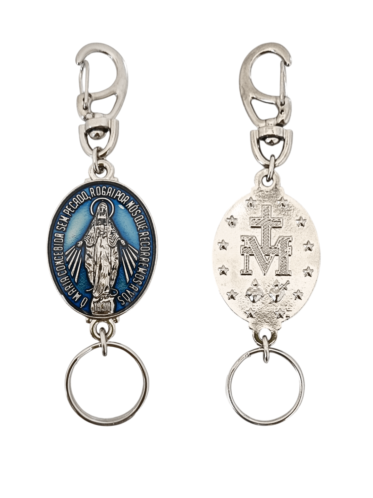 Chaveiro Nossa Senhora das Graças Prateado-TerraCotta Arte Sacra