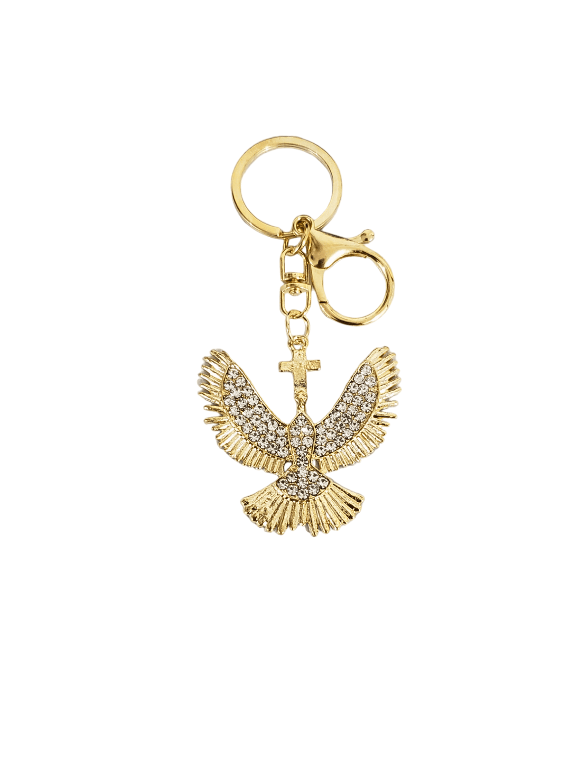 Chaveiro do Divino Espírito Santo Dourado-TerraCotta Arte Sacra