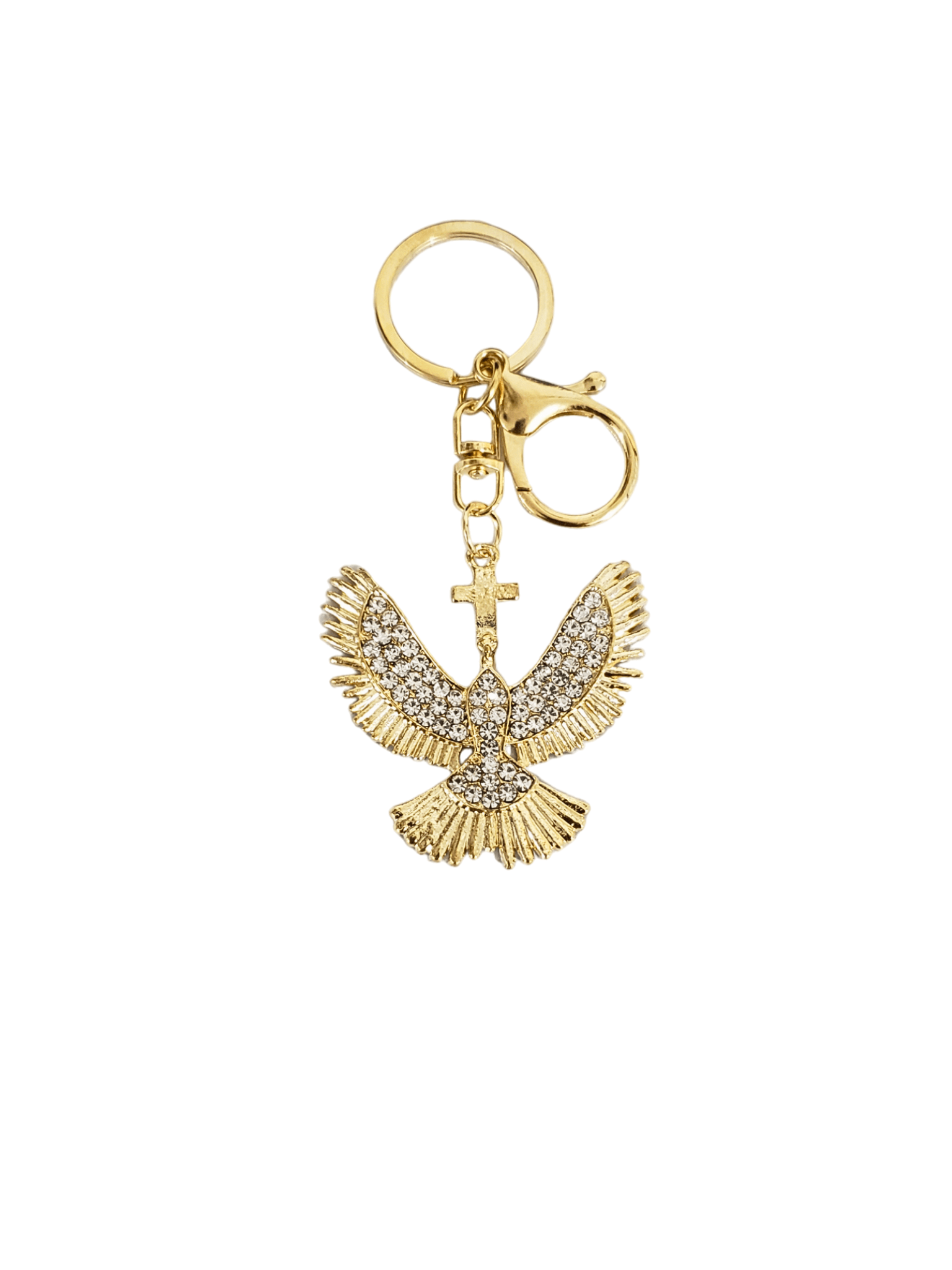 Chaveiro do Divino Espírito Santo Dourado-TerraCotta Arte Sacra