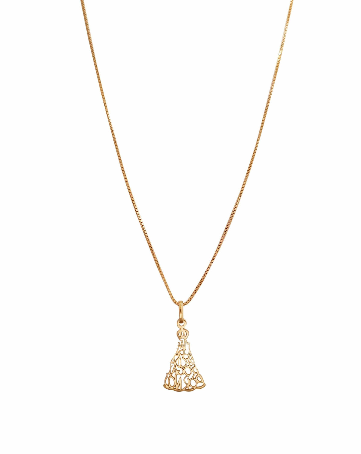 Conjunto Aparecida Vazada Rogai por Nós em Prata de Lei 925 com Banho de Ouro 18K-TerraCotta Arte Sacra