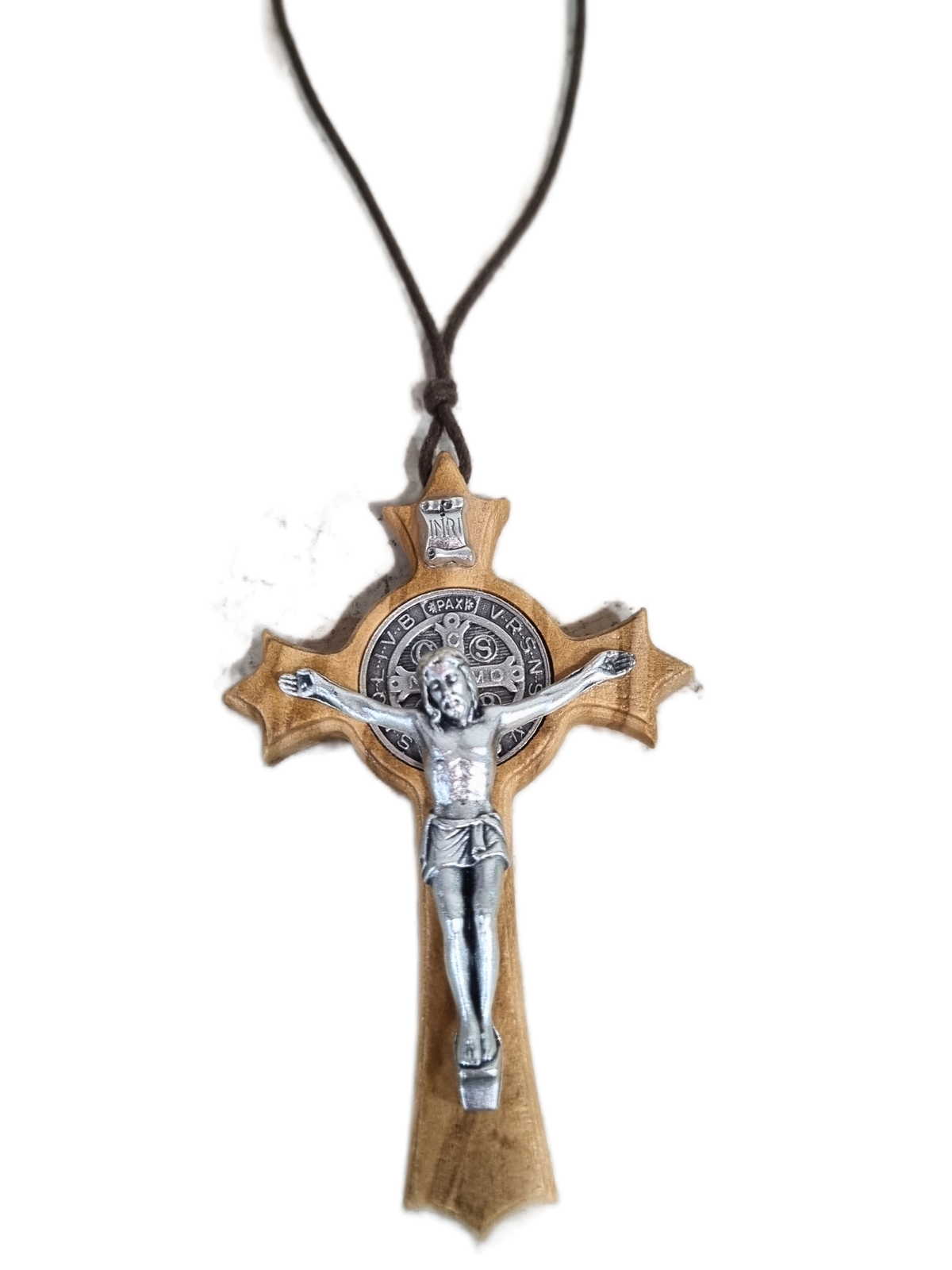 Cordão de Madeira São bento com Cordão 7 cm-TerraCotta Arte Sacra