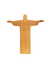 Cristo Redentor Estilizado em Madeira Natural 9cm-TerraCotta Arte Sacra