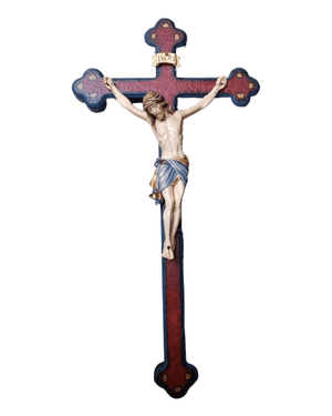 Crucifixo Barroco Italiano 36 cm-TerraCotta Arte Sacra