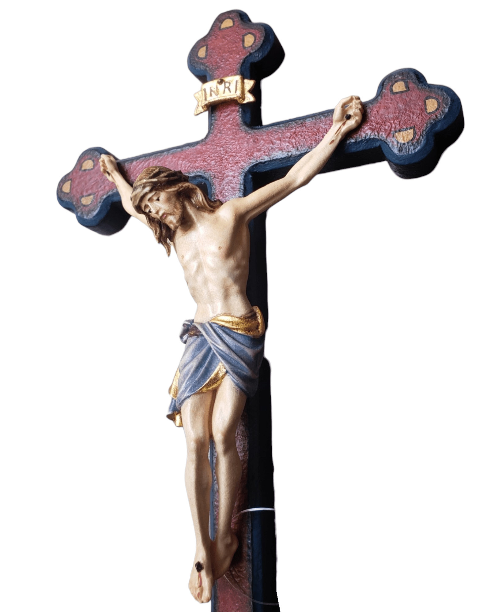 Crucifixo Barroco Italiano 36 cm-TerraCotta Arte Sacra