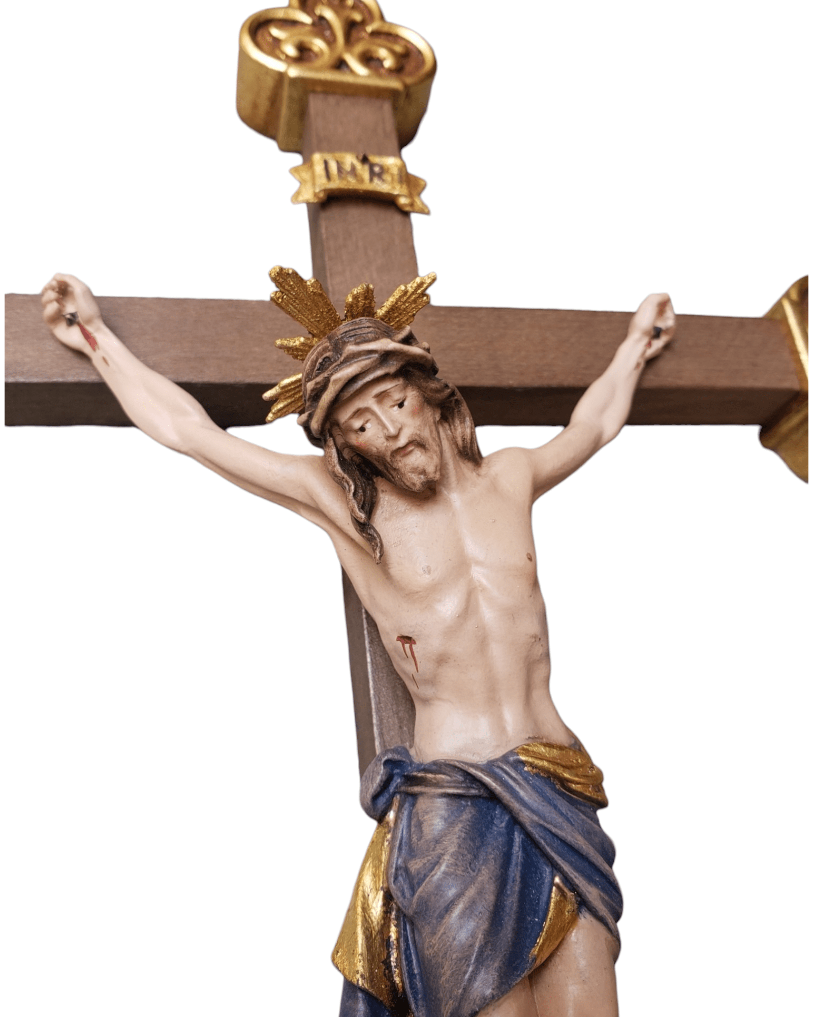 Crucifixo Italiano Com Ponteira 41 cm-TerraCotta Arte Sacra