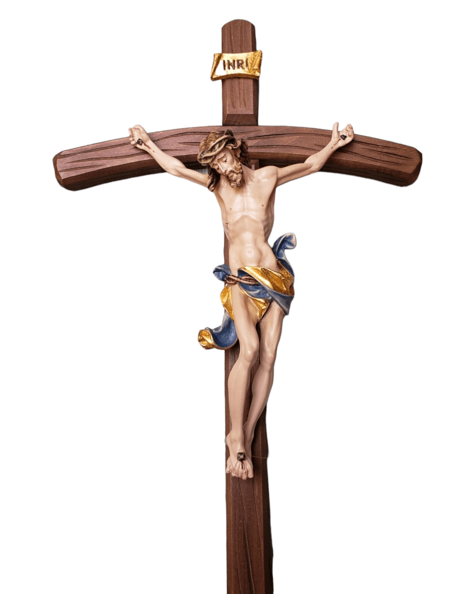 Crucifixo Italiano Vestias Azul 47 cm-TerraCotta Arte Sacra