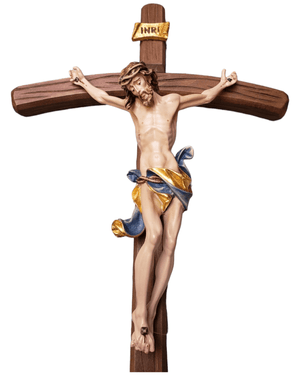 Crucifixo Italiano Vestias Azul 47 cm-TerraCotta Arte Sacra