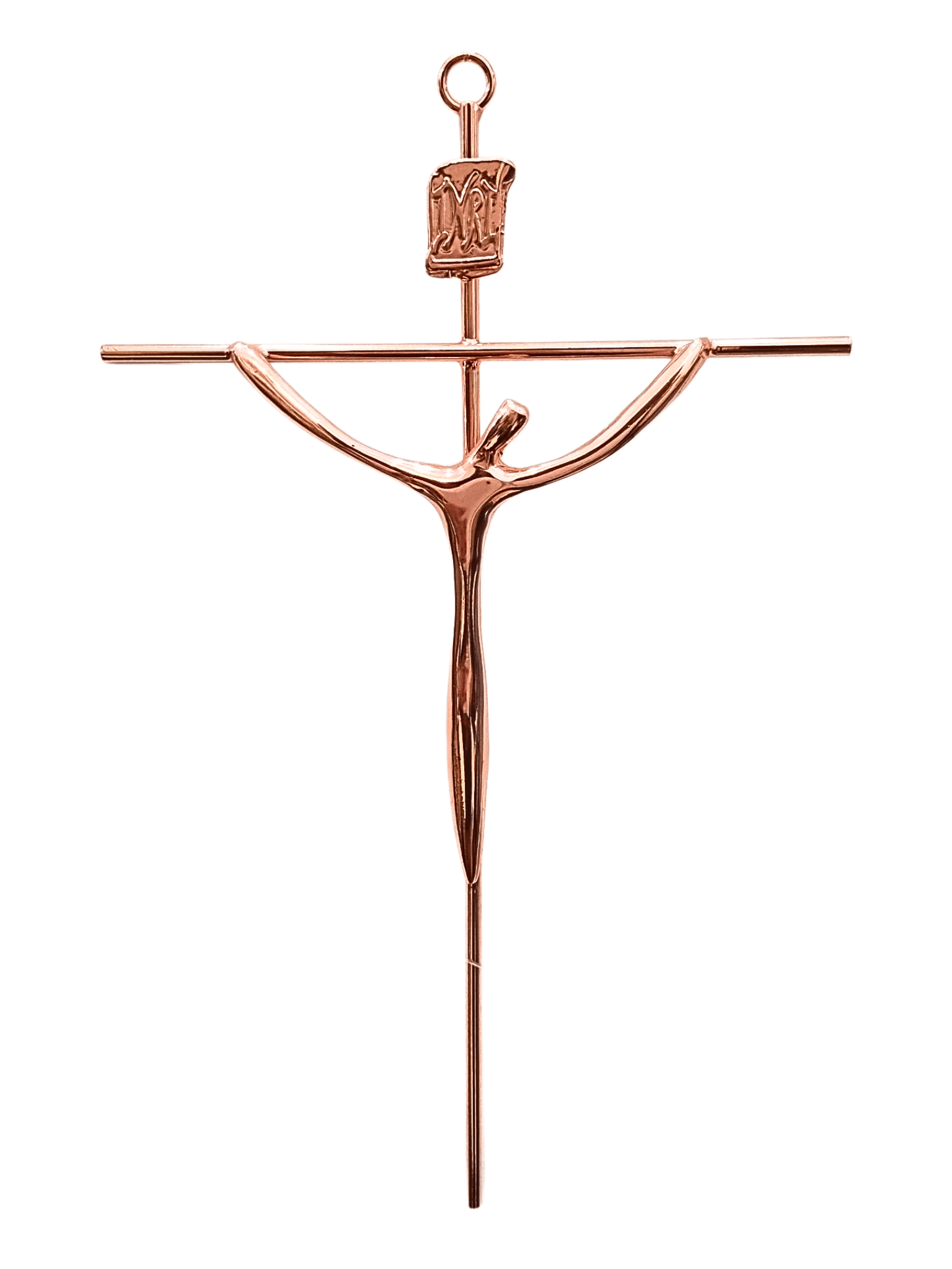 Crucifixo de Aço Galvanizado Cobre 23 cm-TerraCotta Arte Sacra