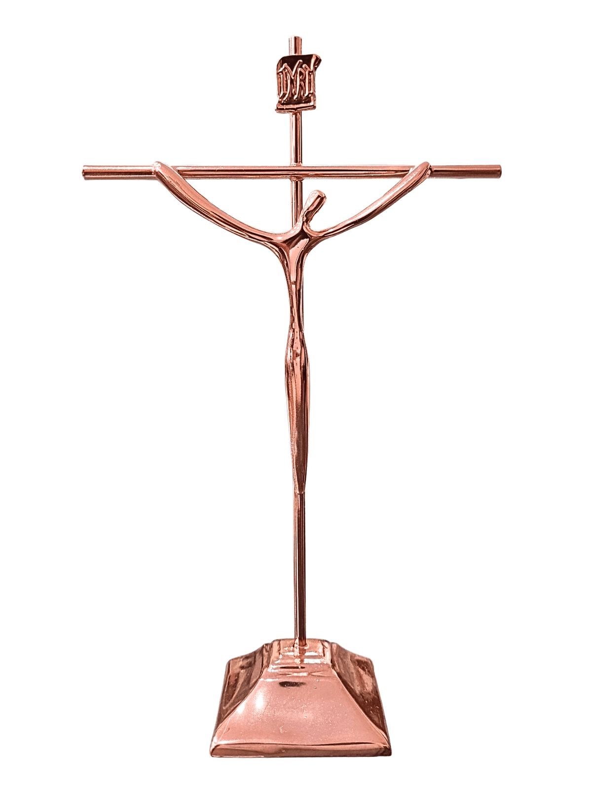 Crucifixo de Aço Galvanizado Cobre 23 cm-TerraCotta Arte Sacra