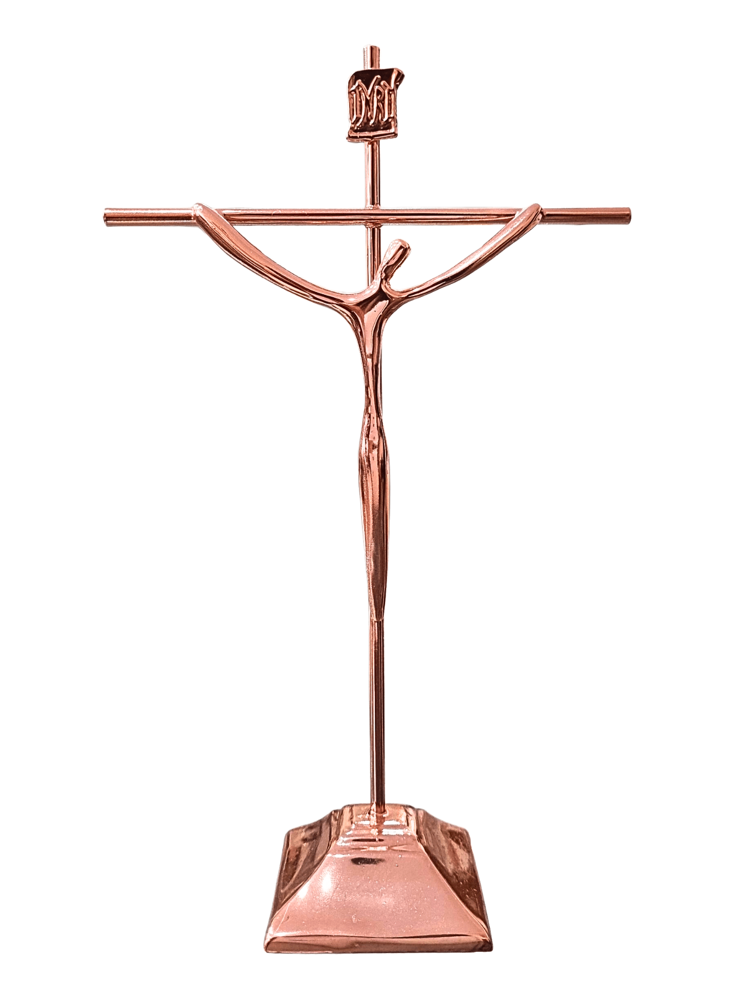 Crucifixo de Aço Galvanizado Cobre 23 cm-TerraCotta Arte Sacra