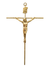 Crucifixo de Aço Galvanizado Dourado 19 cm-TerraCotta Arte Sacra
