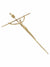 Crucifixo de Aço Galvanizado Dourado 28 cm-TerraCotta Arte Sacra