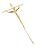 Crucifixo de Aço Galvanizado Dourado 52 cm-TerraCotta Arte Sacra